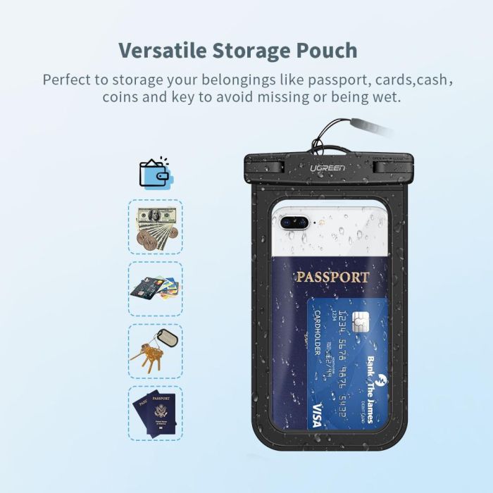 Ugreen vodoodporen ovitek za mobilne telefone do velikosti 6,5 - polybag Ugreen vodoodporen ovitek za mobilne telefone do velikosti 6,5 - polybag