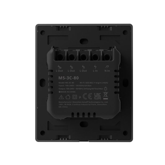 SONOFF pametno stensko stikalo Wi-Fi M5-3C-80, trojno SONOFF pametno stensko stikalo Wi-Fi M5-3C-80, trojno