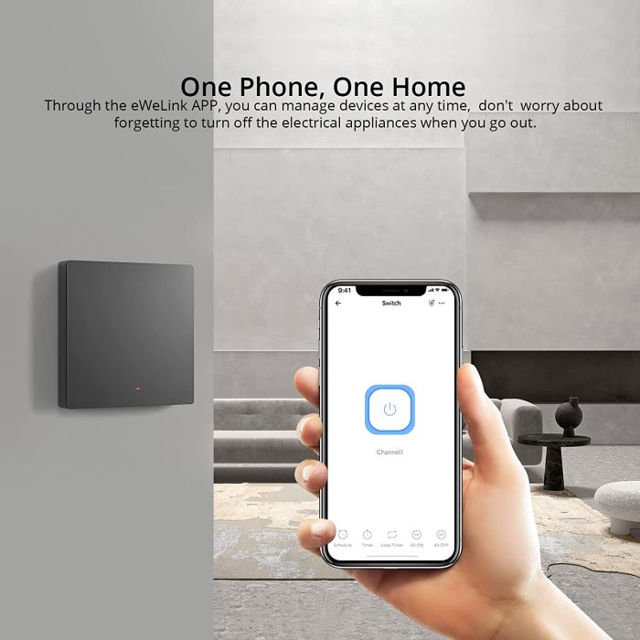 SONOFF pametno stensko stikalo Wi-Fi M5-1C-80, enojno SONOFF pametno stensko stikalo Wi-Fi M5-1C-80, enojno