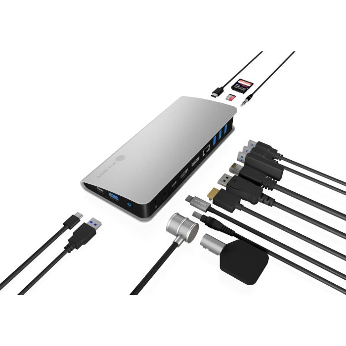 Icybox IB-DK2408-C 11-in-1 USB Type-C DockingStation priklopna postaja za prenosnik s Power Delivery Icybox IB-DK2408-C 11-in-1 USB Type-C DockingStation priklopna postaja za prenosnik s Power Delivery
