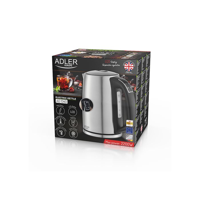 Adler grelnik vode z regulacijo temperature 1,7L 2200W AD1340 Adler grelnik vode z regulacijo temperature 1,7L 2200W AD1340