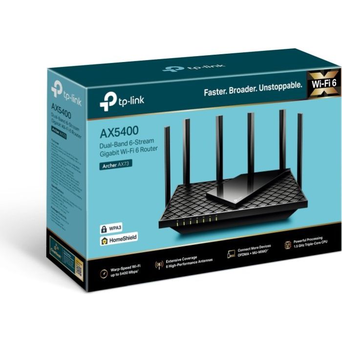 TP-LINK usmerjevalnik Archer AX73 AX5400 Dual Band Gigabit usmerjevalnik Wi-Fi 6 TP-LINK usmerjevalnik Archer AX73 AX5400 Dual Band Gigabit usmerjevalnik Wi-Fi 6