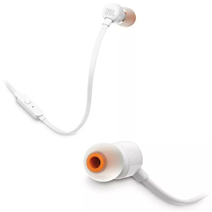 JBL Tune 110 In-ear slušalke z mikrofonom, bele JBL Tune 110 In-ear slušalke z mikrofonom, bele