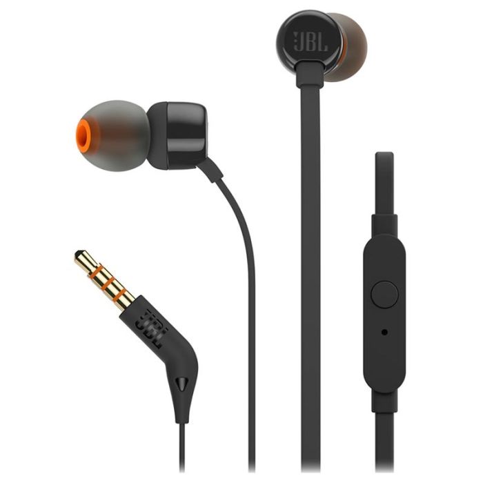 JBL Tune 110 In-ear slušalke z mikrofonom, črne JBL Tune 110 In-ear slušalke z mikrofonom, črne