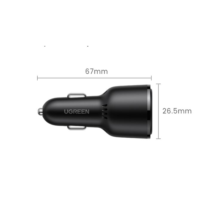Ugreen 69W USB, USB-C avto polnilec - box Ugreen 69W USB, USB-C avto polnilec - box