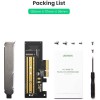 Ugreen M.2 PCIe NVME na PCIe 3.0 x4 x8 x16 adapter - box Ugreen M.2 PCIe NVME na PCIe 3.0 x4 x8 x16 adapter - box