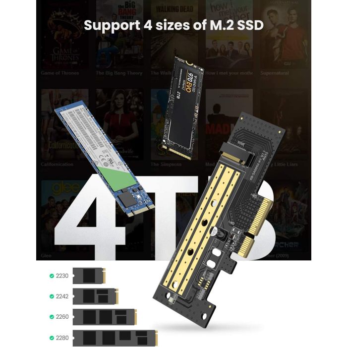 Ugreen M.2 PCIe NVME na PCIe 3.0 x4 x8 x16 adapter - box Ugreen M.2 PCIe NVME na PCIe 3.0 x4 x8 x16 adapter - box