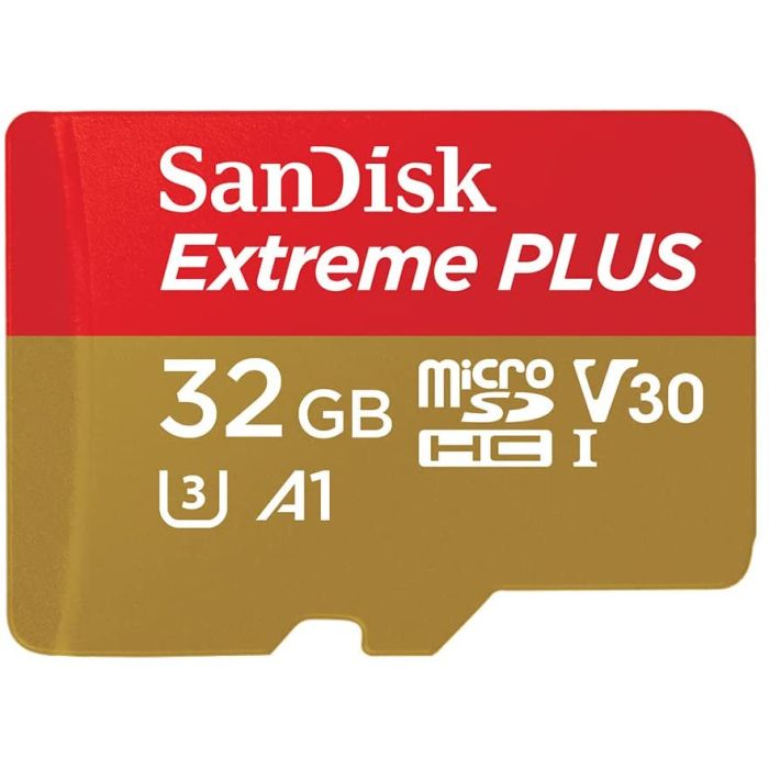 San Disk Extreme PLUS micSDHC 32GB + SD Adapter + RescuePRO Deluxe 100MB/s A1 C10 V30 UHS-I U3 San Disk Extreme PLUS micSDHC 32GB + SD Adapter + RescuePRO Deluxe 100MB/s A1 C10 V30 UHS-I U3