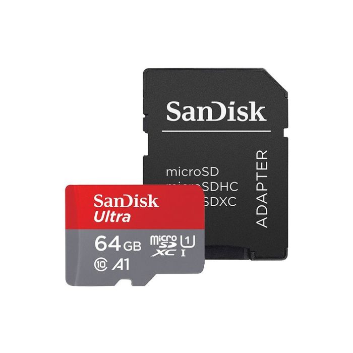 SanDisk Ultra microSDXC 64GB + SD Adapter 140MB/s A1 Class 10 UHS-I SanDisk Ultra microSDXC 64GB + SD Adapter 140MB/s A1 Class 10 UHS-I