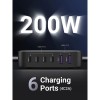 Ugreen 2x USB-A in 4x USB-C 200W GaN II hitri polnilec - box Ugreen 2x USB-A in 4x USB-C 200W GaN II hitri polnilec - box