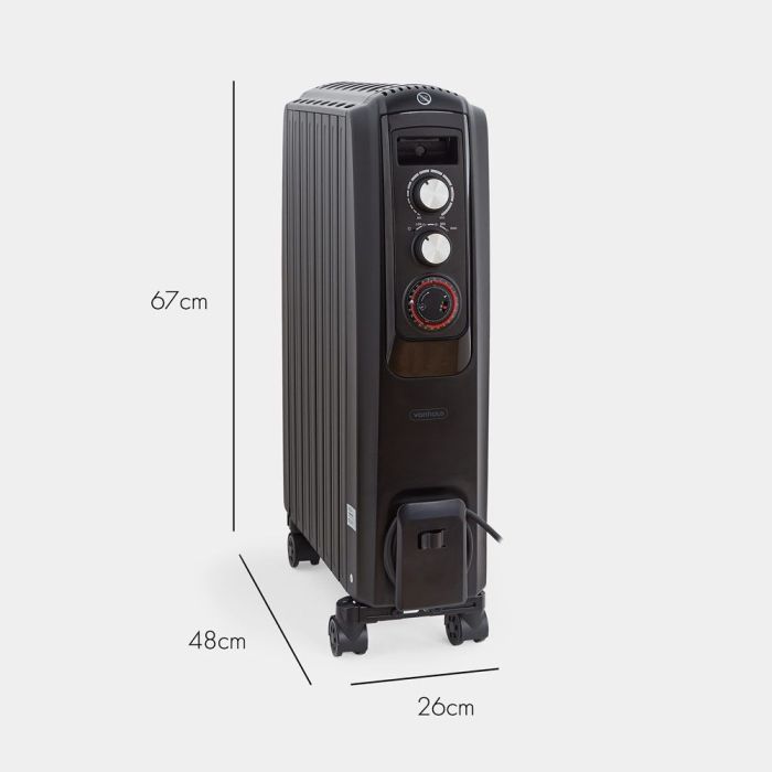 VonHaus oljni radiator zaprt 2000W črn 2500463 VonHaus oljni radiator zaprt 2000W črn 2500463