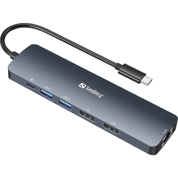 Sandberg USB-C 8K Display Dock priklopna postaja Sandberg USB-C 8K Display Dock priklopna postaja