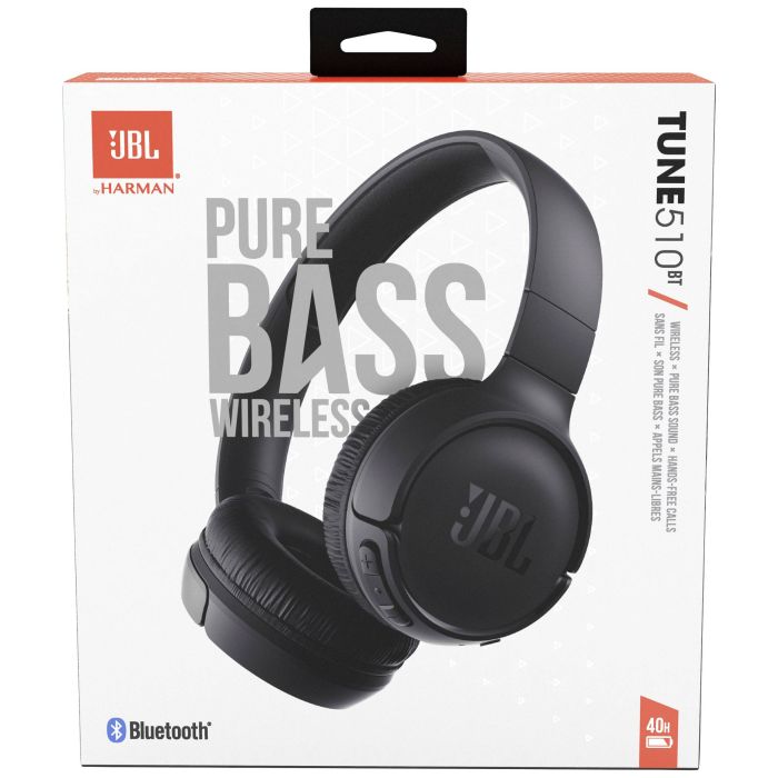 JBL Tune 510BT brezžične slušalke, črne JBL Tune 510BT brezžične slušalke, črne