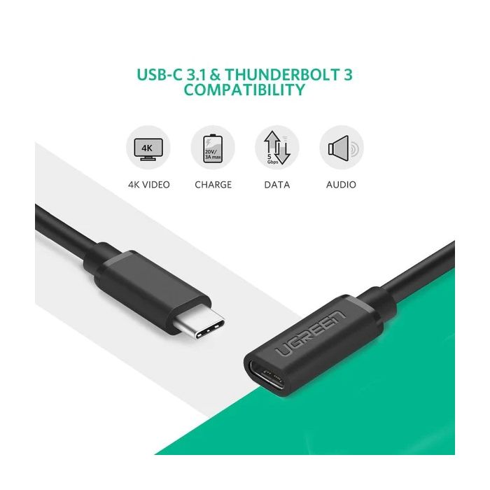 Ugreen USB-C podaljšek, 1M - PolyBag Ugreen USB-C podaljšek, 1M - PolyBag