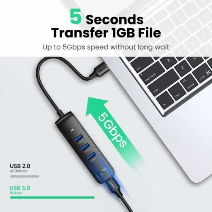 Ugreen USB 3.0 4-portni USB hub, 1M - Box Ugreen USB 3.0 4-portni USB hub, 1M - Box