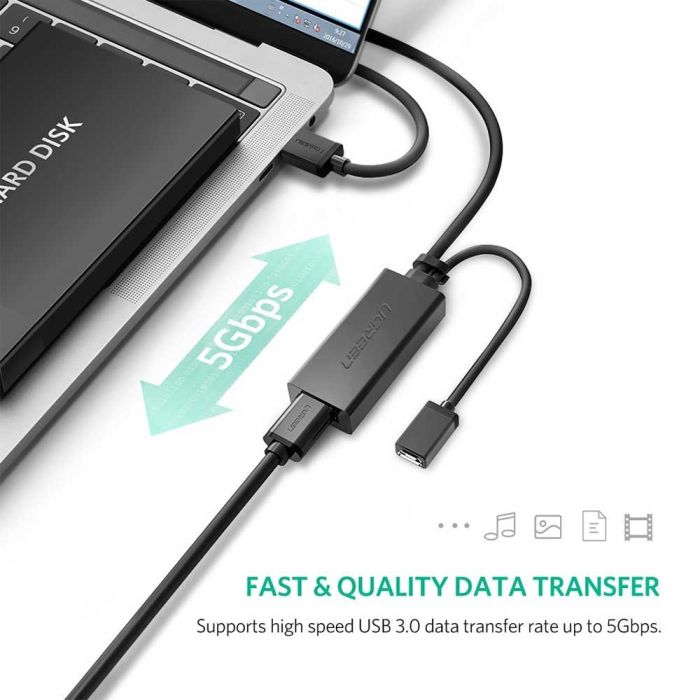 Ugreen USB podaljšek z možnostjo napajanja, 10M Ugreen USB podaljšek z možnostjo napajanja, 10M
