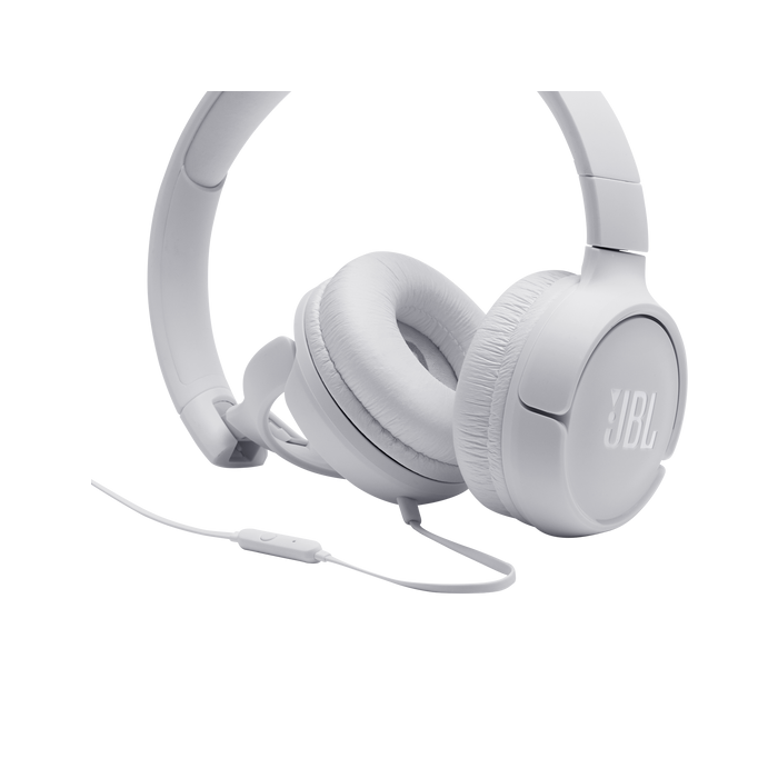 JBL Tune 500 naglavne slušalke z mikrofonom, bele JBL Tune 500 naglavne slušalke z mikrofonom, bele