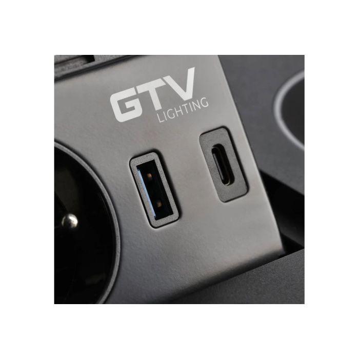 GTV Vgradna vtičnica AVARO PLUS, črna GTV Vgradna vtičnica AVARO PLUS, črna