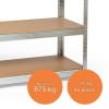 VonHaus 5-stopenjski galvaniziran regal 1.8m VonHaus 5-stopenjski galvaniziran regal 1.8m