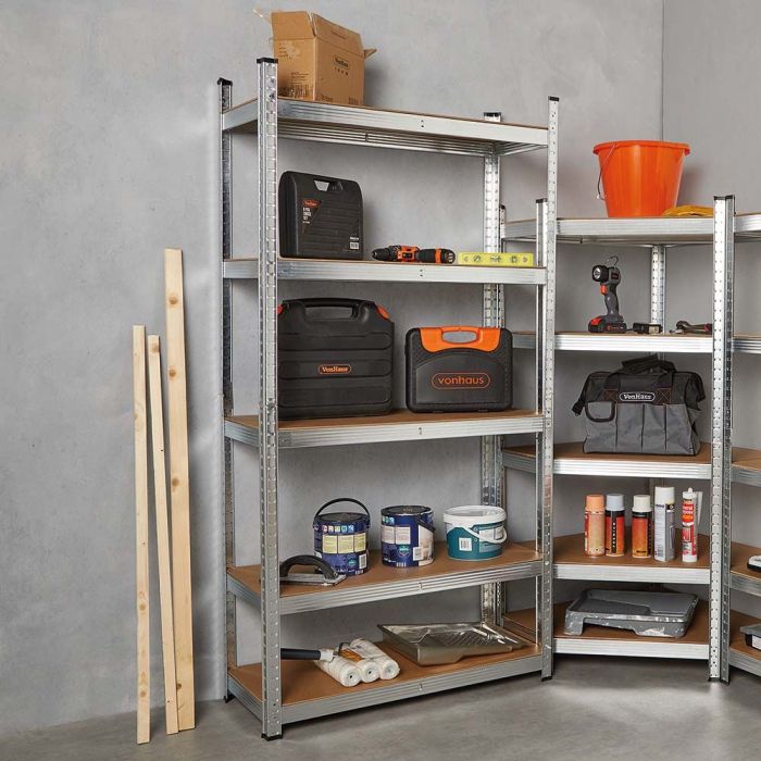 VonHaus 5-stopenjski galvaniziran regal 1.5m VonHaus 5-stopenjski galvaniziran regal 1.5m
