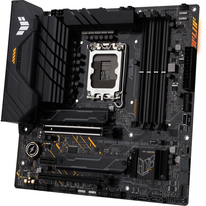 ASUS TUF GAMING B660M-PLUS WIFI, DDR5, SATA3, USB3.2Gen2x2, DP, WiFi, LGA1700 mATX ASUS TUF GAMING B660M-PLUS WIFI, DDR5, SATA3, USB3.2Gen2x2, DP, WiFi, LGA1700 mATX