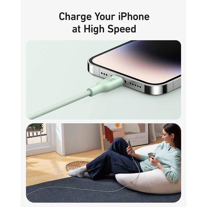 Anker 541 BIO USBC-LTG 0,9m kabel zelen Anker 541 BIO USBC-LTG 0,9m kabel zelen