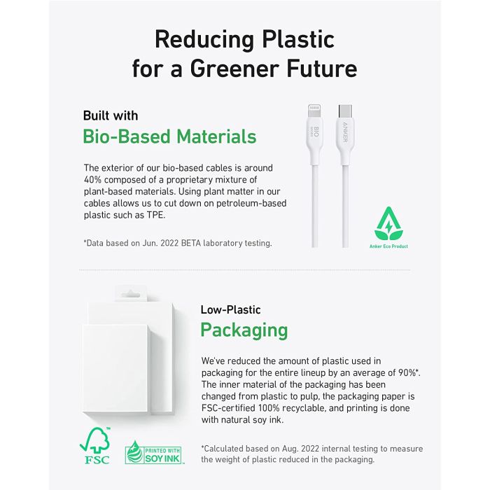 Anker 541 BIO USBC-LTG 1,8m kabel bel Anker 541 BIO USBC-LTG 1,8m kabel bel