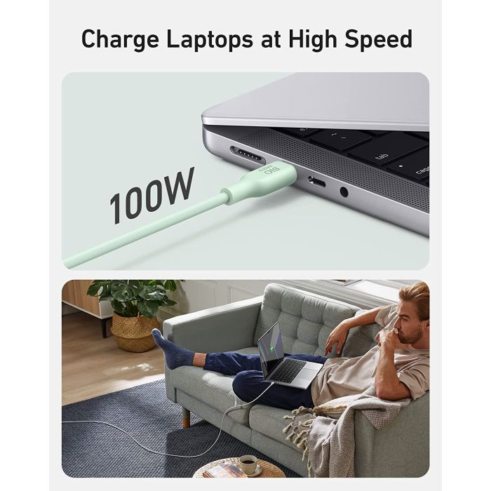Anker 543 BIO USBC-USBC 1,8m kabel zelen Anker 543 BIO USBC-USBC 1,8m kabel zelen
