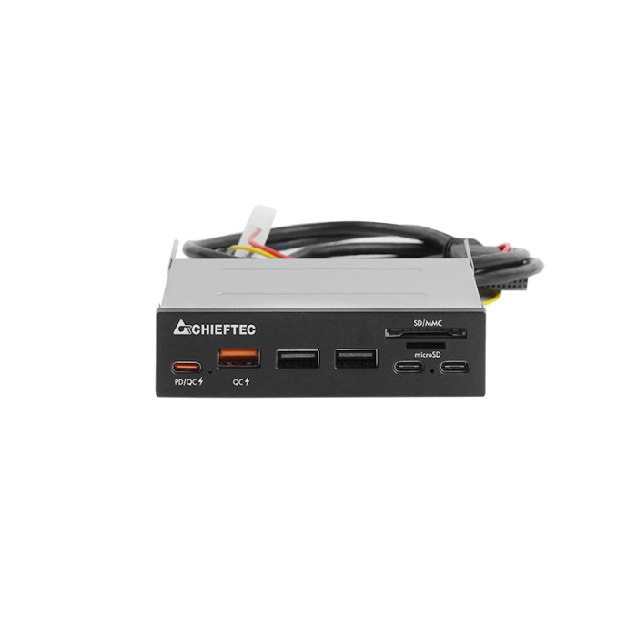 Chieftec all-in-one čitalec kartic 4x USB 3.2 Gen1 TypeA/C QC3.0 3,5 panel Chieftec all-in-one čitalec kartic 4x USB 3.2 Gen1 TypeA/C QC3.0 3,5 panel