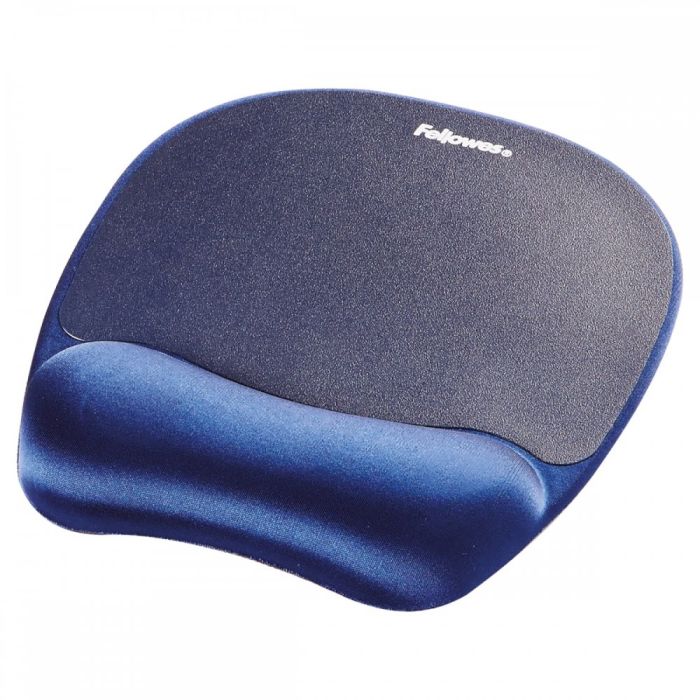 Fellowes Memory Foam podloga za miško z oporo za zapestje s spominsko peno, Sapphire Fellowes Memory Foam podloga za miško z oporo za zapestje s spominsko peno, Sapphire
