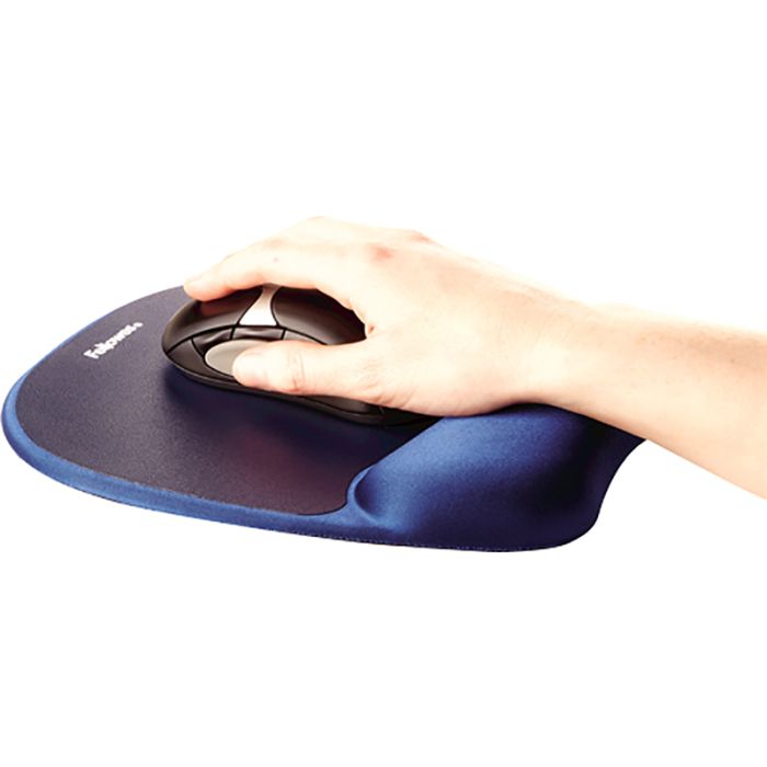 Fellowes Memory Foam podloga za miško z oporo za zapestje s spominsko peno, Sapphire Fellowes Memory Foam podloga za miško z oporo za zapestje s spominsko peno, Sapphire