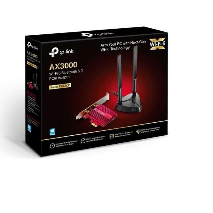 TP-LINK AX3000 Wi-Fi 6 Bluetooth 5.2 PCIe Adapter TP-LINK AX3000 Wi-Fi 6 Bluetooth 5.2 PCIe Adapter