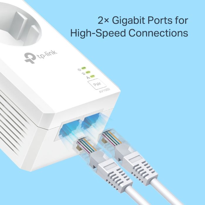 TP-LINK TL-PA7027P KIT AV1000 2xGigabit powerline adapter TP-LINK TL-PA7027P KIT AV1000 2xGigabit powerline adapter