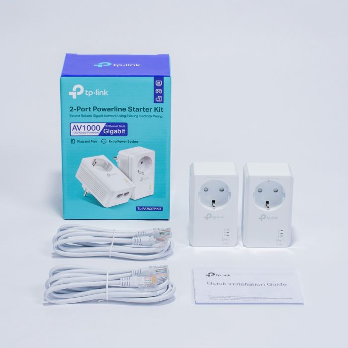 TP-LINK TL-PA7027P KIT AV1000 2xGigabit powerline adapter TP-LINK TL-PA7027P KIT AV1000 2xGigabit powerline adapter