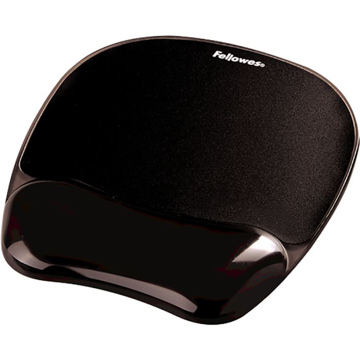 Fellowes Crystal Gel podloga za miško/počivalo za zapestje, črna Fellowes Crystal Gel podloga za miško/počivalo za zapestje, črna