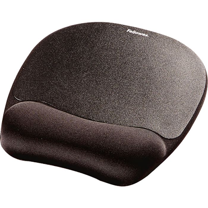 Fellowes Memory Foam podloga za miško z oporo za zapestje s spominsko peno, črna Fellowes Memory Foam podloga za miško z oporo za zapestje s spominsko peno, črna