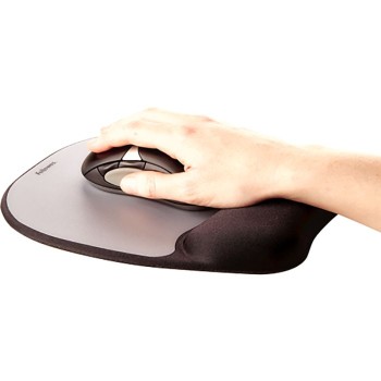 Fellowes Memory Foam podloga za miško z oporo za zapestje s spominsko peno, Silver Streak Fellowes Memory Foam podloga za miško z oporo za zapestje s spominsko peno, Silver Streak