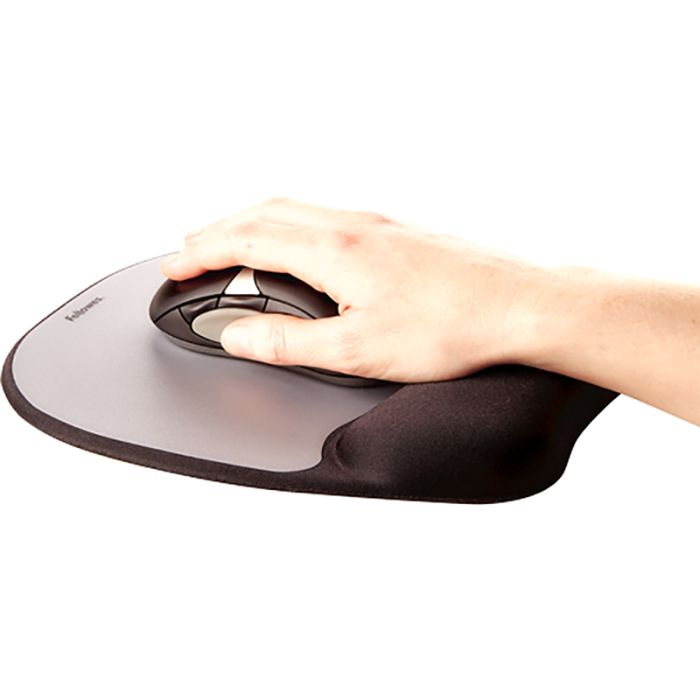 Fellowes Memory Foam podloga za miško z oporo za zapestje s spominsko peno, Silver Streak Fellowes Memory Foam podloga za miško z oporo za zapestje s spominsko peno, Silver Streak