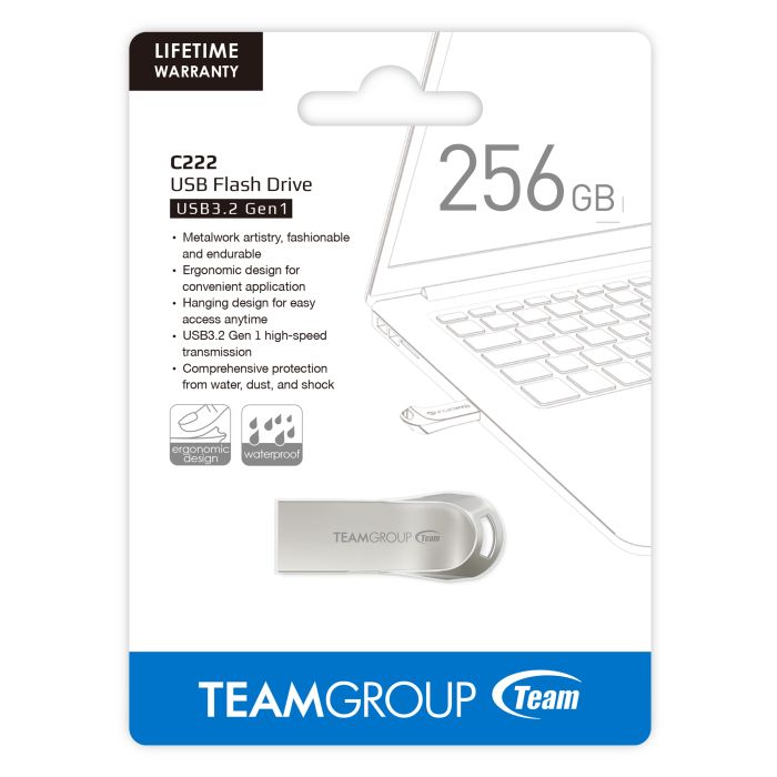 Teamgroup 256GB C222 USB 3.2 140MB/s spominski ključek Teamgroup 256GB C222 USB 3.2 140MB/s spominski ključek