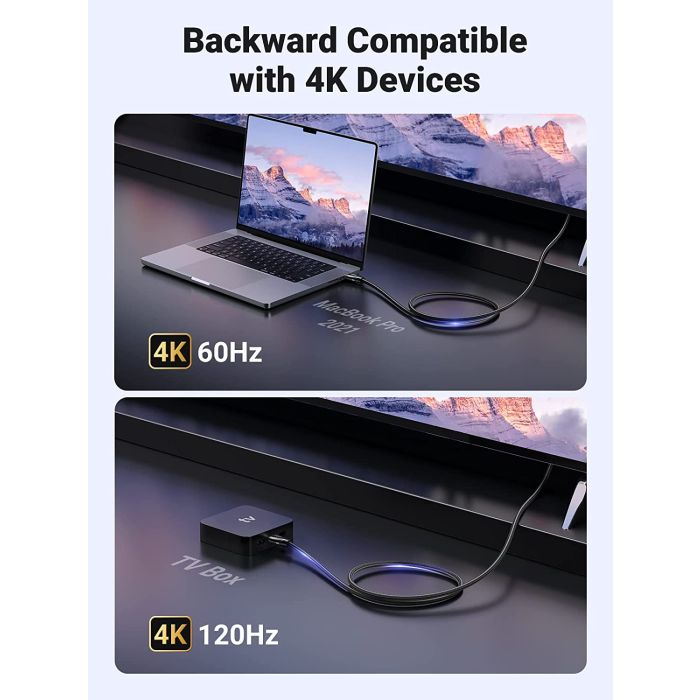 Ugreen 8K HDMI kabel 2.1 8K@60Hz 4K@120Hz, 2M - polybag Ugreen 8K HDMI kabel 2.1 8K@60Hz 4K@120Hz, 2M - polybag