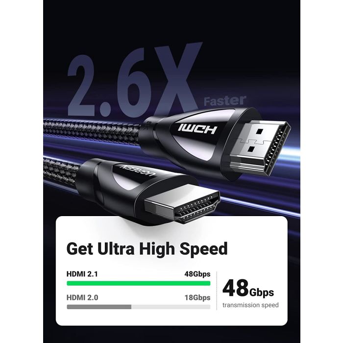 Ugreen 8K HDMI kabel 2.1 8K@60Hz 4K@120Hz, 2M - polybag Ugreen 8K HDMI kabel 2.1 8K@60Hz 4K@120Hz, 2M - polybag
