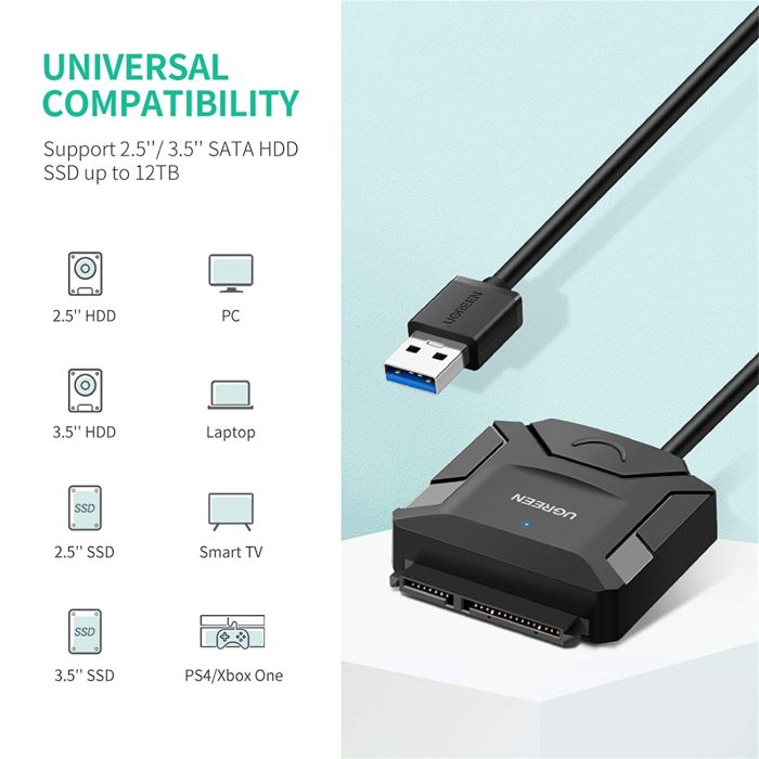 Ugreen 20611 USB 3.0 v SATA adapter za 2,5/3 Ugreen 20611 USB 3.0 v SATA adapter za 2,5/3