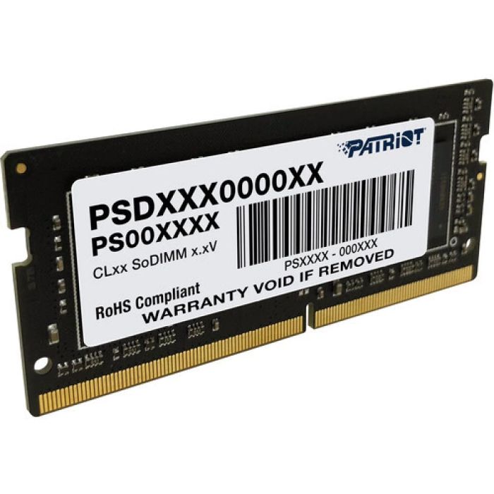 Patriot Signature Line 4GB DDR4-2666 SODIMM PC4-21300 CL19, 1.2V Patriot Signature Line 4GB DDR4-2666 SODIMM PC4-21300 CL19, 1.2V