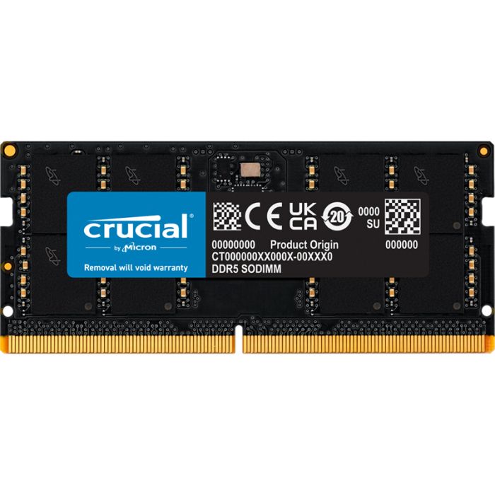 Crucial 32GB DDR5-4800 SODIMM PC5-38400 CL40, 1.1V Crucial 32GB DDR5-4800 SODIMM PC5-38400 CL40, 1.1V
