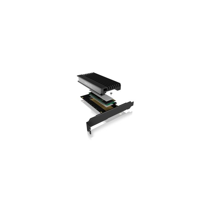 Icybox IB-PCI214M2-HSL ohišje/adapter za M.2 NVMe SSDje na PCIe x4 kartico s hladilnikom Icybox IB-PCI214M2-HSL ohišje/adapter za M.2 NVMe SSDje na PCIe x4 kartico s hladilnikom