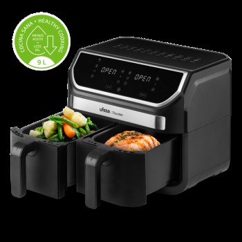Ufesa digitalni zračni cvrtnik z dvojno posodo 9L Thunder 1700W Ufesa digitalni zračni cvrtnik z dvojno posodo 9L Thunder 1700W
