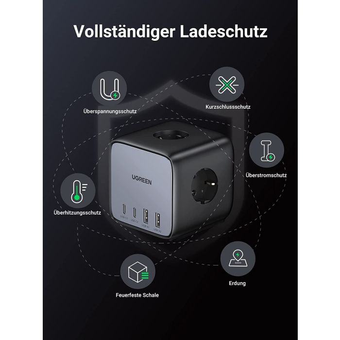 Ugreen DigiNest Cube 65W USB-C / AC 7v1 vtičnica Ugreen DigiNest Cube 65W USB-C / AC 7v1 vtičnica