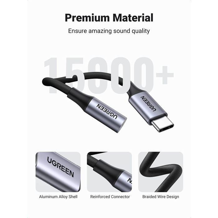 UGREEN USB-C na 3.5 mm avdio adapter za iPad Pro, Samsung... UGREEN USB-C na 3.5 mm avdio adapter za iPad Pro, Samsung...
