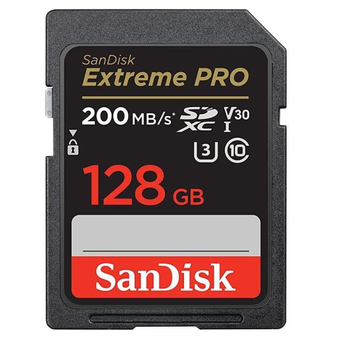 SanDisk Extreme PRO 128GB SDXC spominska kartica 200MB/s & 90MB/s Branje/Pisanje UHS-I, Class 10, U3 SanDisk Extreme PRO 128GB SDXC spominska kartica 200MB/s & 90MB/s Branje/Pisanje UHS-I, Class 10, U3