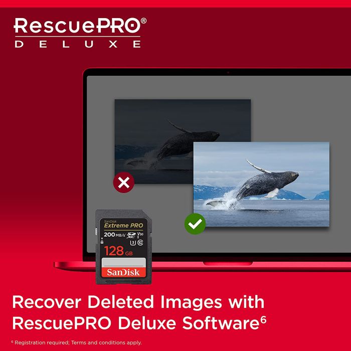SanDisk Extreme PRO 128GB SDXC spominska kartica 200MB/s & 90MB/s Branje/Pisanje UHS-I, Class 10, U3 SanDisk Extreme PRO 128GB SDXC spominska kartica 200MB/s & 90MB/s Branje/Pisanje UHS-I, Class 10, U3